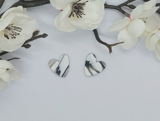White Marble Studs