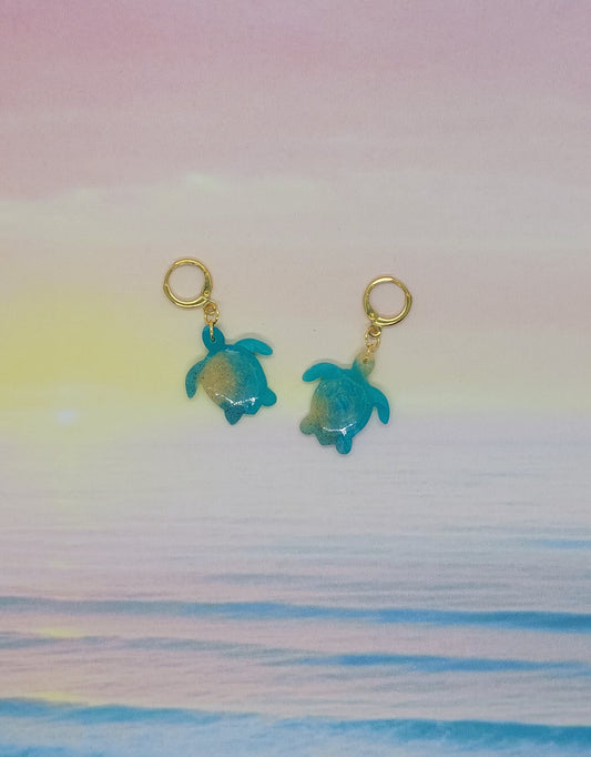 Sea Blue Turtles Earrings
